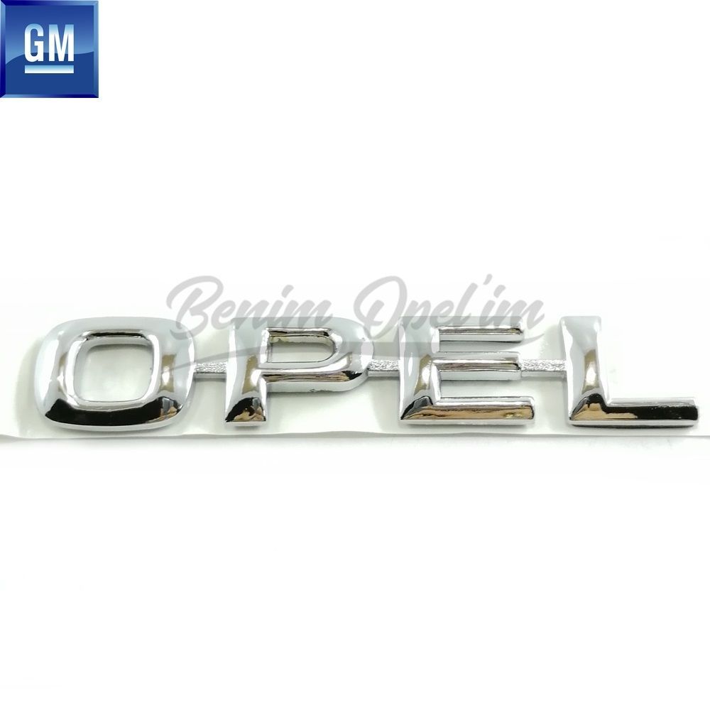 Rear Boot Opel Lettering Chrome Opel Astra F, Astra G, Zafira A, Omega B, Vectra B GM Genuine 5177013 - 90509789