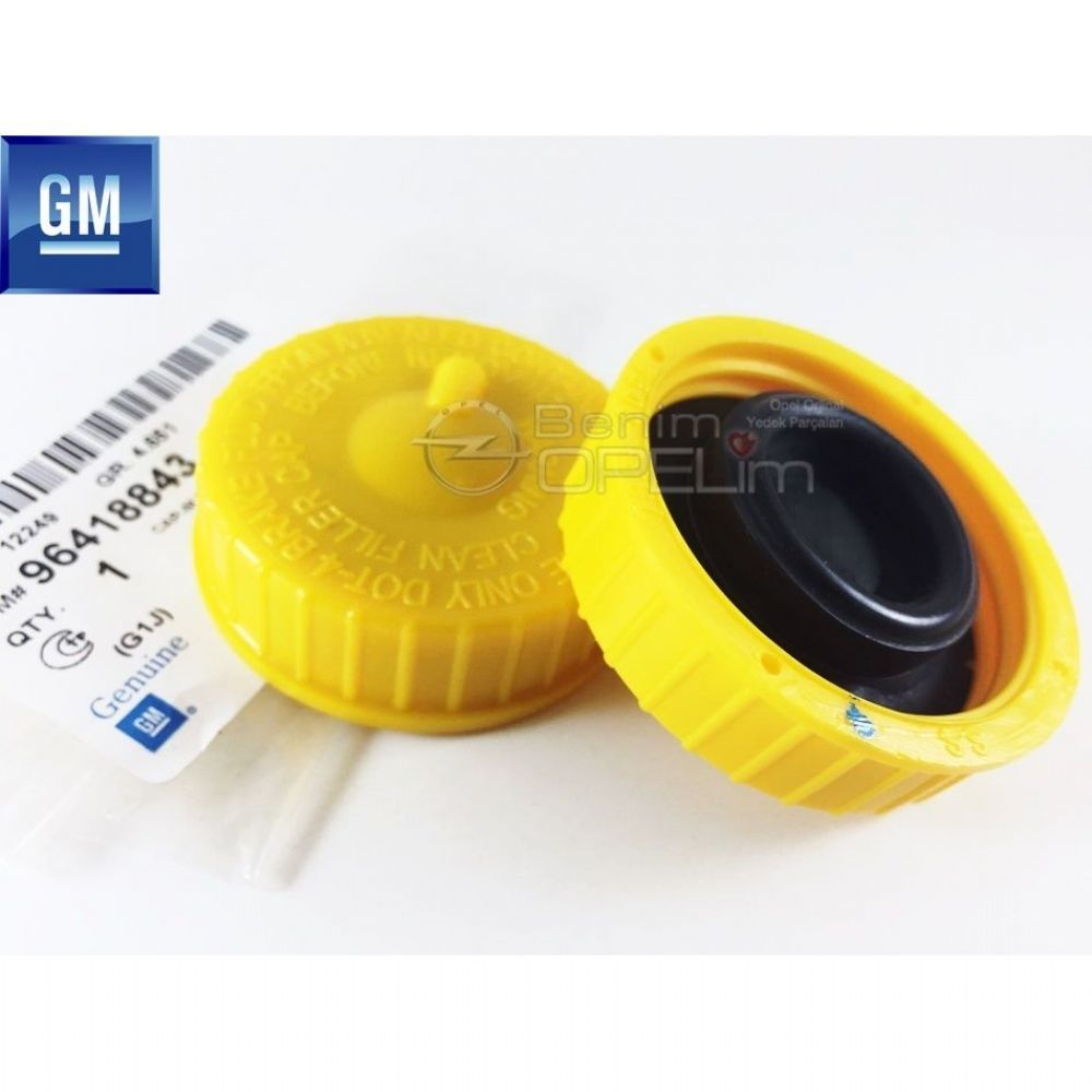 Product Code : 96418843 - Chevrolet Lacetti J200 Brake Hydraulic Fluid Tank Cap Yellow GM Original 96418843