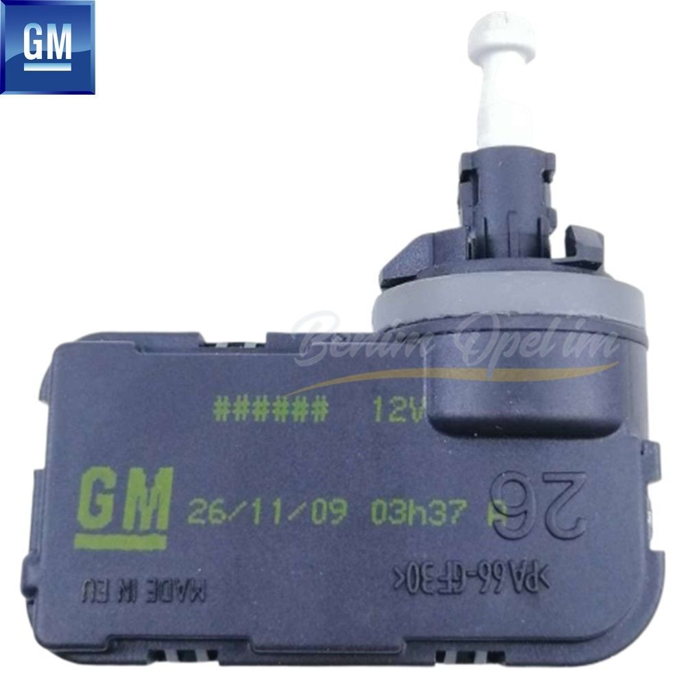 Xenonless Headlamp Adjustment Motor Opel Corsa D, Meriva A, Tigra B, Vectra C GM Original 1207203 - 13129840