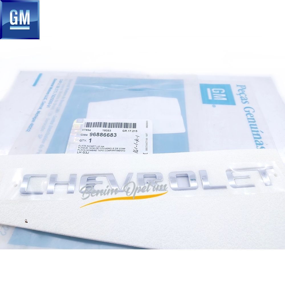 Product Code : 96886683 - Chevrolet Cruze Rear Boot Chevrolet Lettering Chrome GM Genuine 96886683