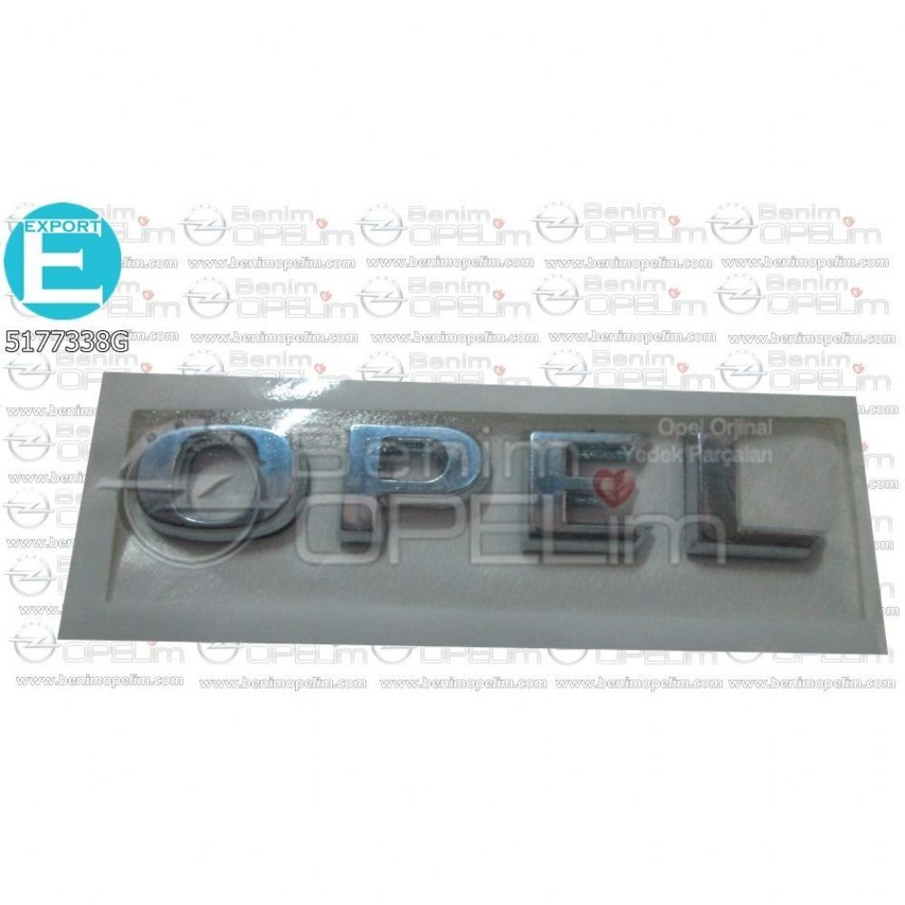 Product Code : 5177338G - Rear Boot Opel Lettering Chrome Opel Astra H, Vectra C, Zafira B Imported Best Quality 5177338