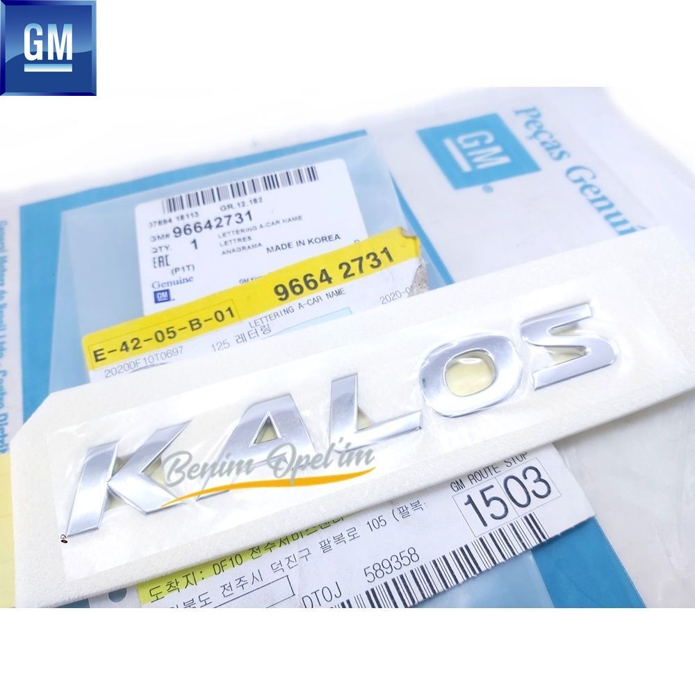 Product Code : 96642731 - Chevrolet Kalos Rear Tailgate Kalos Lettering GM Original 96642731 - 96403865