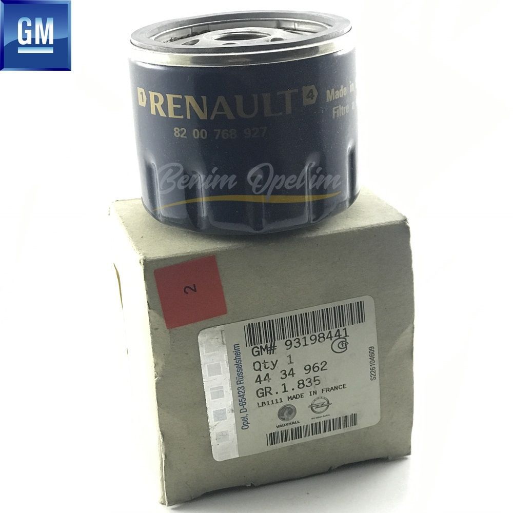 Oil Filter Complete 1.9 Diesel Opel Movano A, Vivaro A, Renault Trafic, Master GM Original 4434962 - 93198441