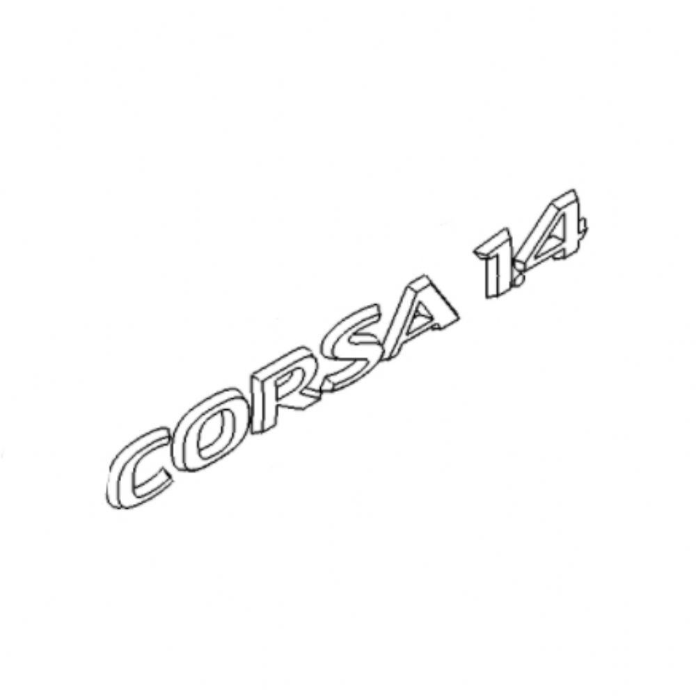 Product Code : 177446 - Opel Corsa D Rear Boot Cover "Corsa 1.4" Lettering GM Genuine 177446 - 93188815