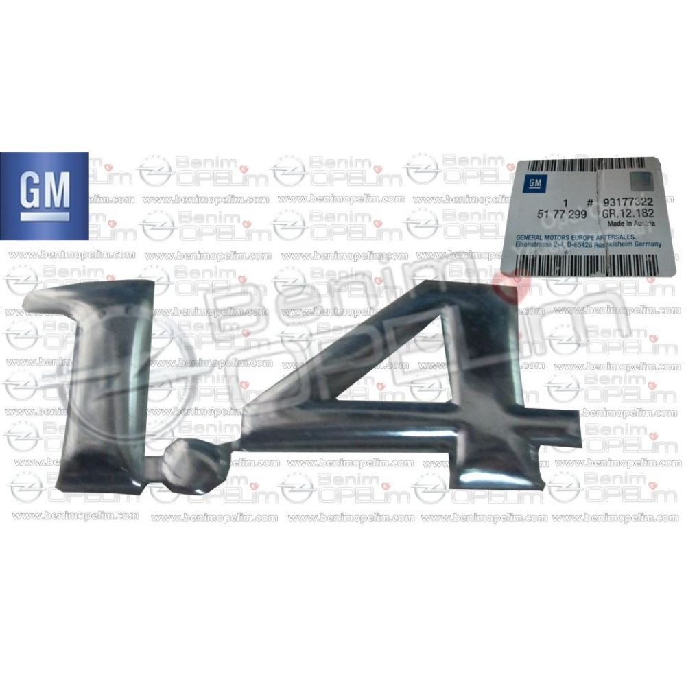 Product Code : 5177299 - Opel Corsa C Rear Boot Cover 1.4 Lettering GM Original 5177299 - 93177322