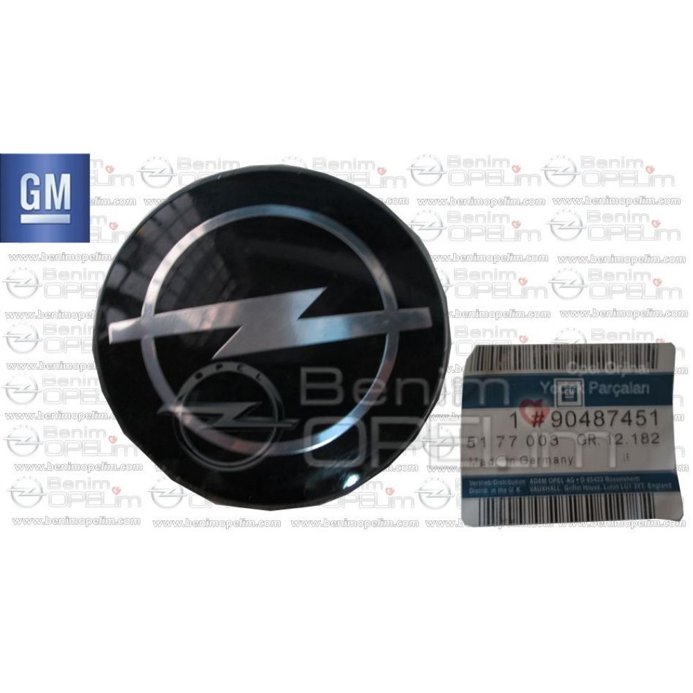 Product Code : 5177003 - Engine Bonnet Badge Opel Omega B, Vectra A, Astra F GM Original 5177003 - 90487451