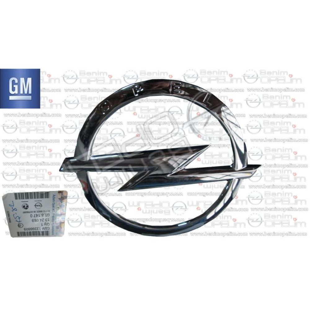 Product Code : 1324089 - Opel Astra J Opc Front Radiator Louvre Emblem GM Original 1324089 - 13398809