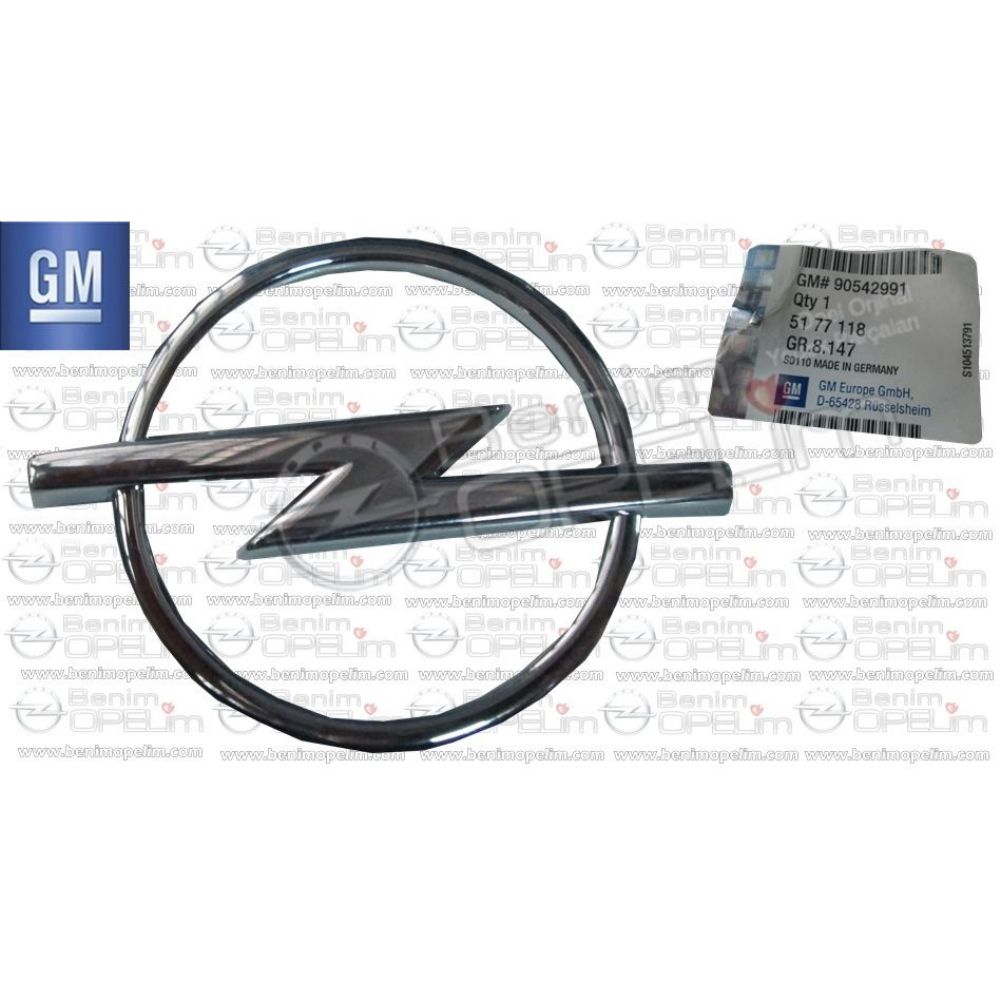 Product Code : 93164302 - Opel Tigra B Front Grille Emblem GM Original 5177118 - 90542991