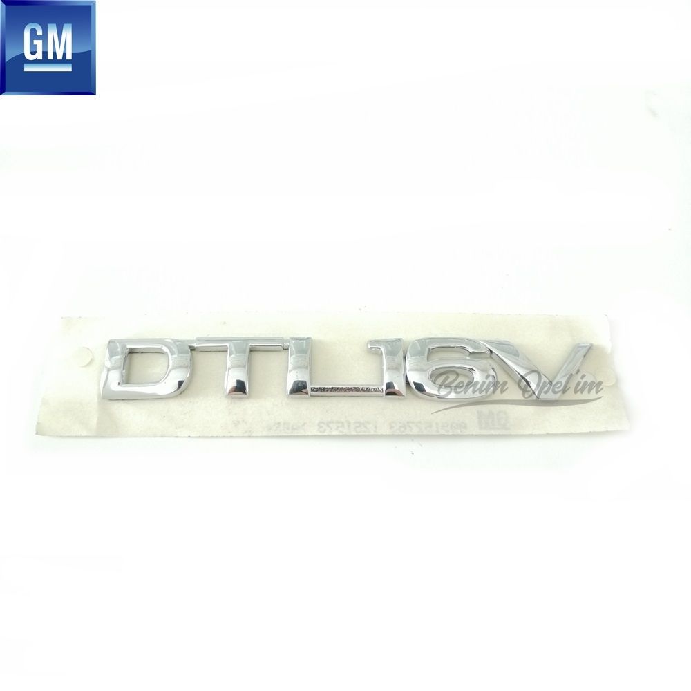 Product Code : 177707 - Rear Boot DTI 16V Lettering Chrome Opel Vectra B, Astra G, Zafira A GM Original 177707 - 9119536