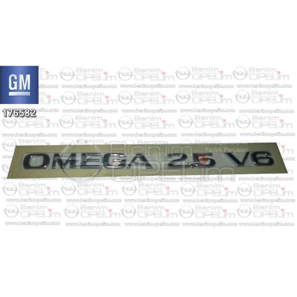 Product Code : 176582 - Opel Omega B Omega 2.5 V6 Lettering GM Original 176582 - 9120144