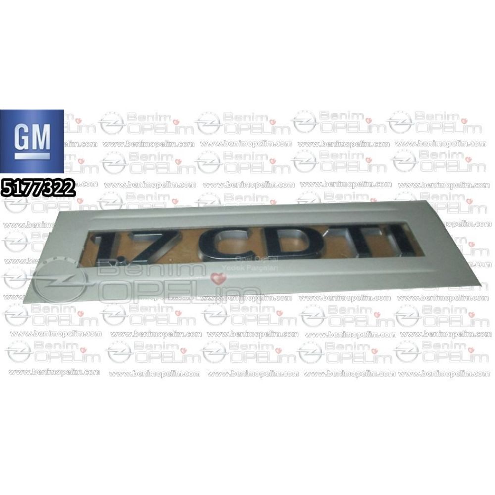 Product Code : 5177322 - Opel Corsa C, Meriva A 1.7 CDTI Inscription GM Genuine 5177322 - 93178753