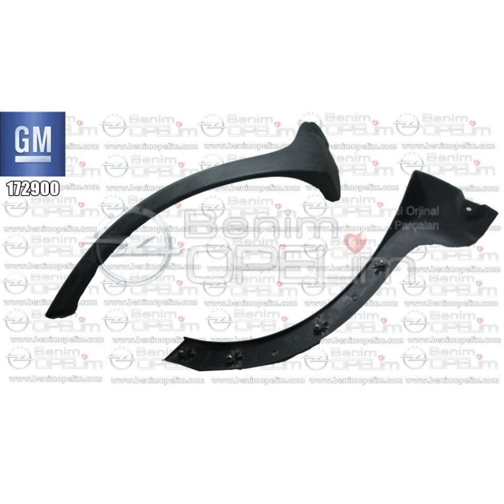 Product Code : 172900 - Opel Corsa C Right Rear Mudguard Mouth Bakelite 2004 And After Smoked GM Original 172900 - 13113538