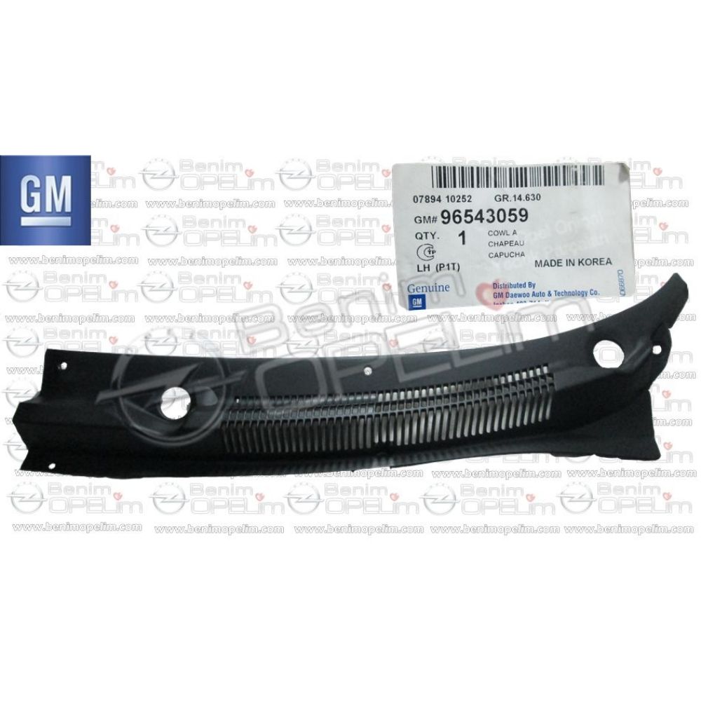 Product Code : 96543059 - Chevrolet Aveo, Kalos T200 Left Front Window Lower Grille GM Genuine 96543059