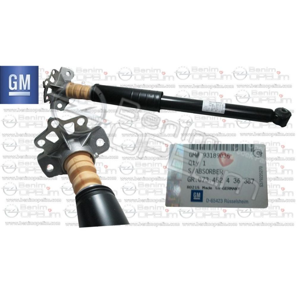 Product Code : 436387 - Opel Corsa D Left Rear Shock Absorber GM Genuine 436387 - 93189035