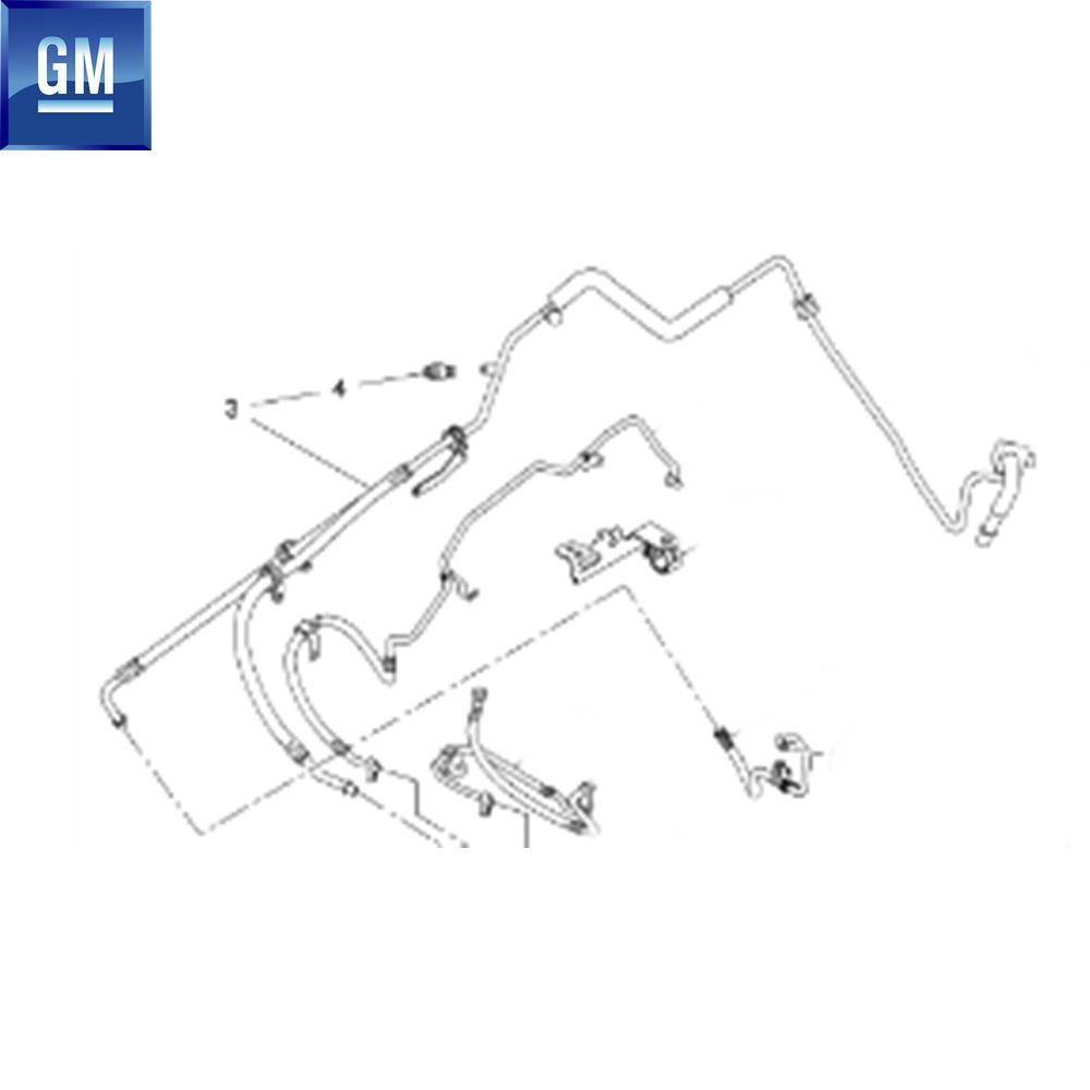 Opel Combo D Air Conditioner Pipe Long A13FD GM Genuine 1850238 - 95510735