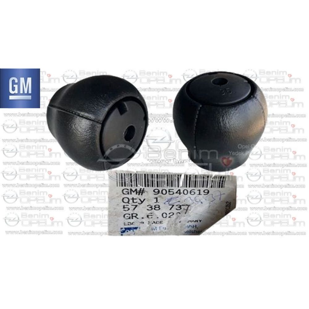 Leather Gear Knob Without Plate Opel Astra F, Astra G, Corsa B, Tigra A, Vectra B, Zafira A GM Genuine 5738737 - 90540619