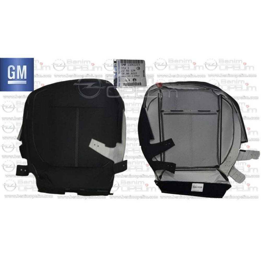 Product Code : 2255124 - Opel Astra J Patternless Black Embroidered Front Seat Cover GM Genuine 2255124 - 13261223