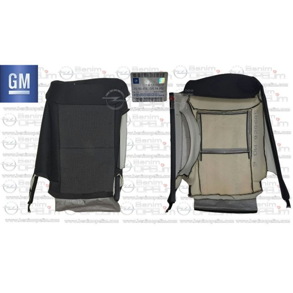 Product Code : 7260475 - Opel Vectra C, Signum Black Grey Pattern Left Front Seat Cover GM Genuine 7260475 - 13150468