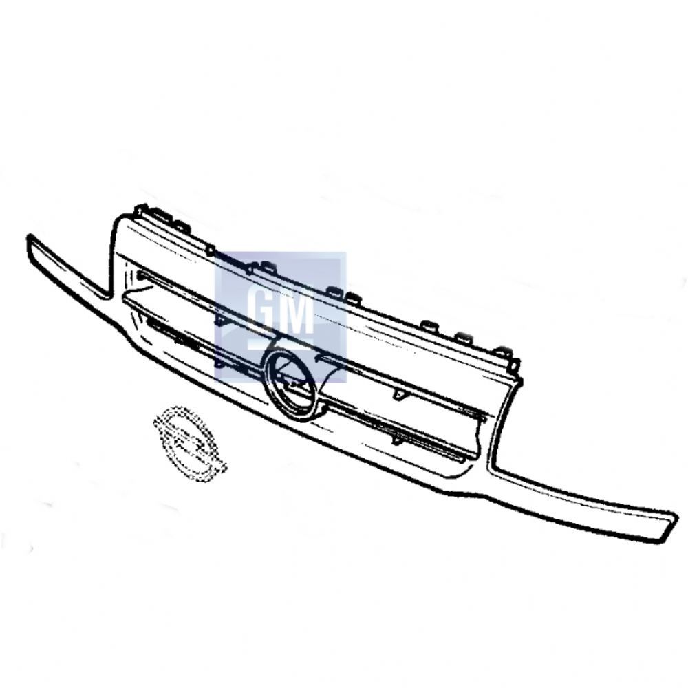 Product Code : 1320050 - Opel Astra F Front Radiator Louver Green 1992-1994 GM Original 1320050 - 90442037