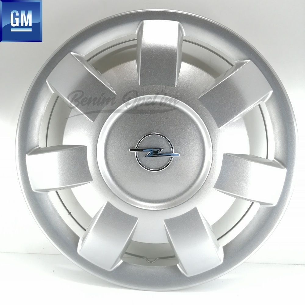 Opel Corsa C Wheel Cover Silver Grey 7 Spoke 5.1/2Jx14 14 Inch Code: Gj 1 Piece Price GM Genuine 6006005 - 90576188 - 90576188