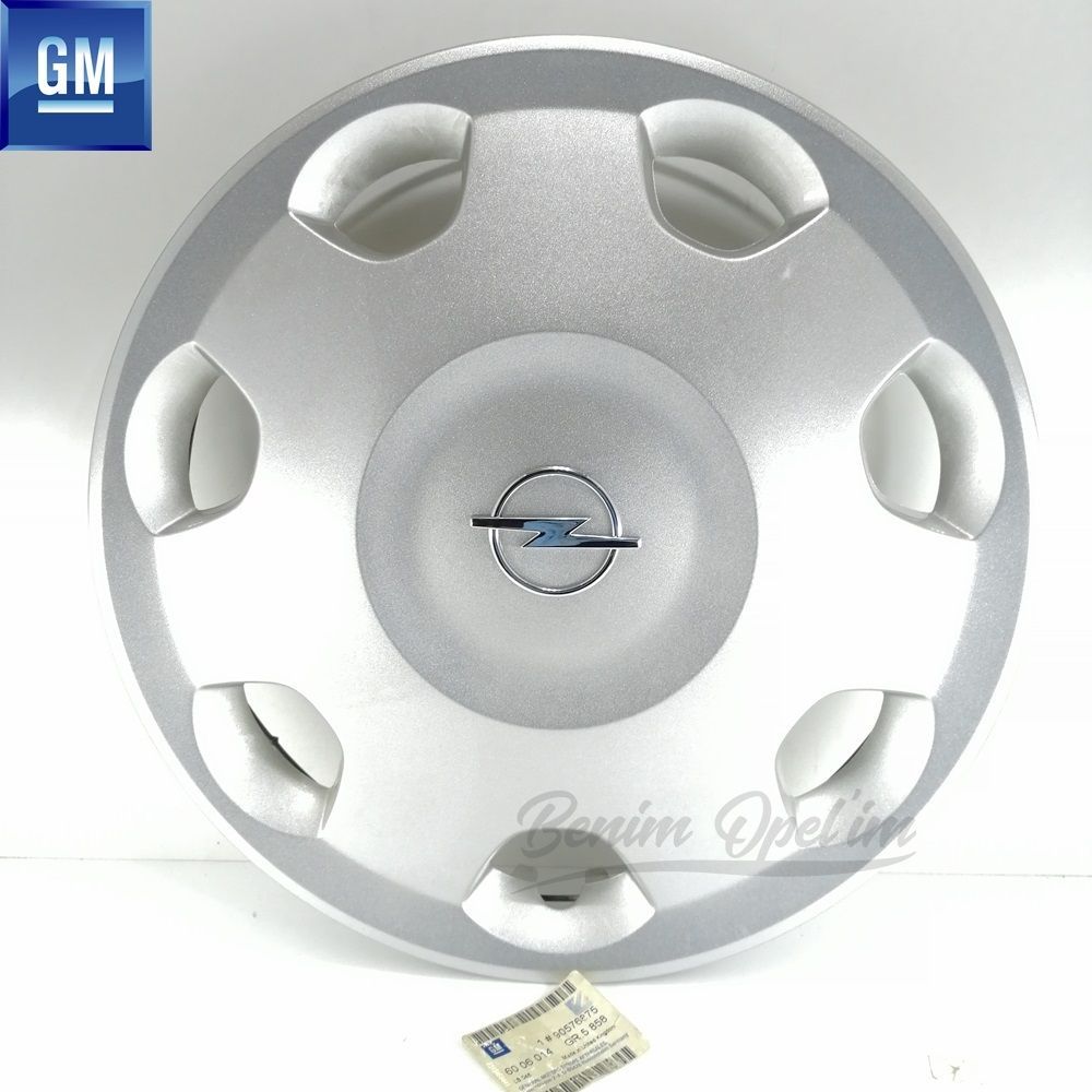 Opel Corsa C Wheel Cover Silver Grey 5.1/2J X14 14 Inch Code: Gn 1 Piece Price GM Genuine 6006014 - 90576875 - 90576875