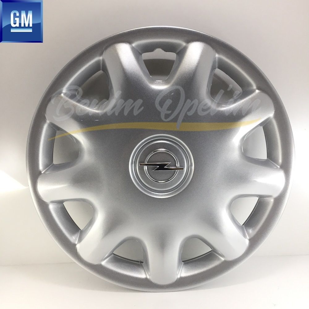 Opel Astra G, Zafira A Wheel Cover Silver 9 Spoke 6Jx15 15 Inch 1 Piece Price GM Genuine 1006031 - 9156269