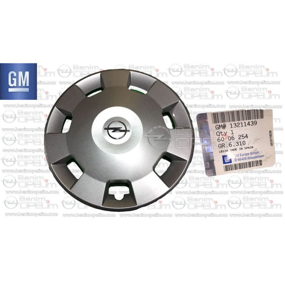 Product Code : 6006254 - Opel Meriva A Wheel Cover 14, 15 Inch Silver (Piece Price) GM Original 6006254 - 13211439 - 13211439