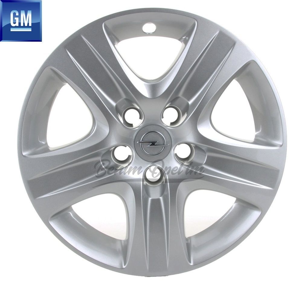 Opel Astra H Wheel Cover 5 Lever 5 Lug 6.5Jx16 Silver Grey 16 Inch 1 Piece Price GM Genuine 1006261 - 13282335 - 13282335