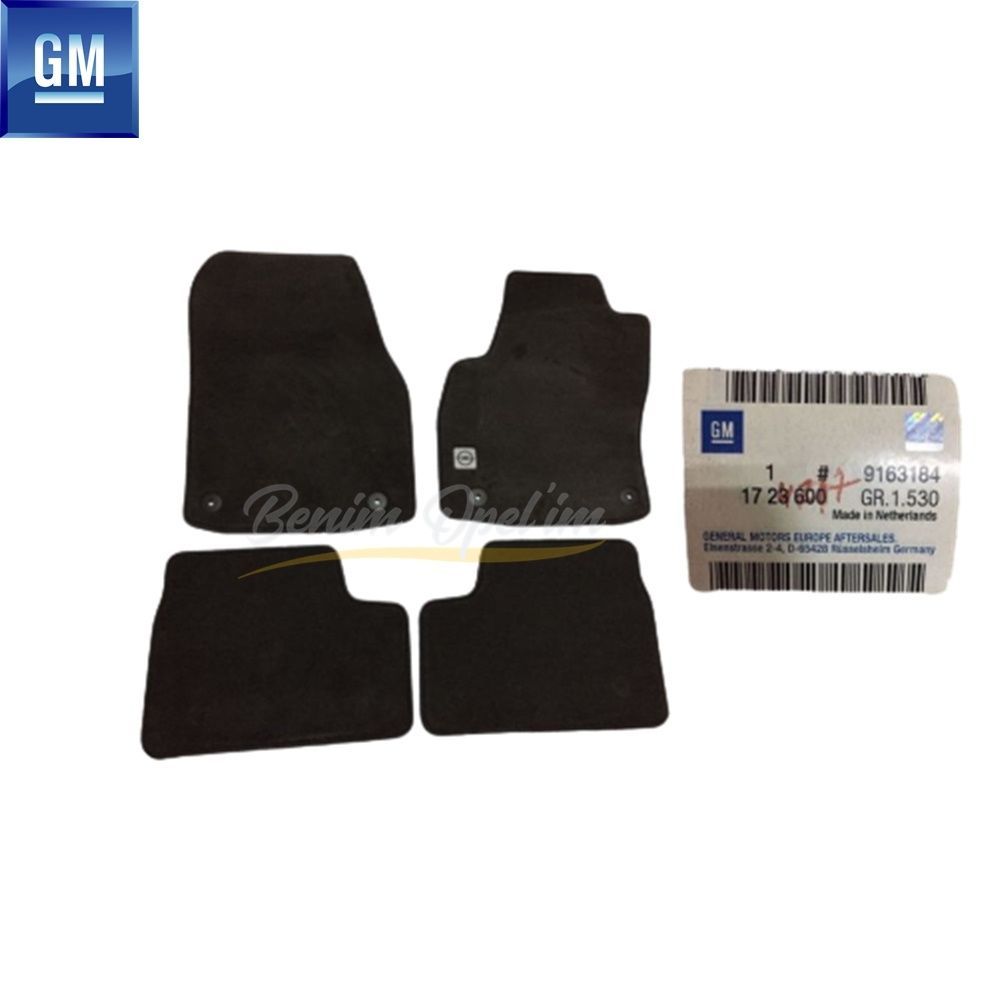 Opel Astra H Carpet Floor Mats GM Genuine 1723600 - 9163184