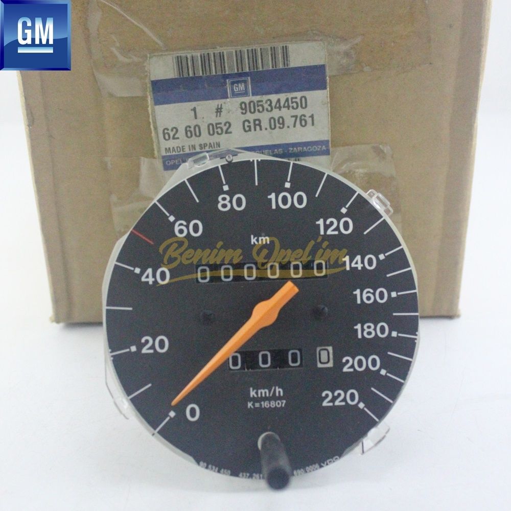 Opel Corsa B, Tigra A Mileage (Km) Clock (K-16807) 220 Speed GM Genuine 6260052 - 90534450