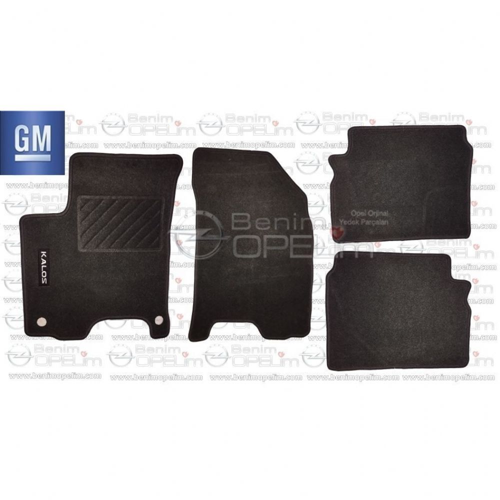 Product Code : 011046-003 - Chevrolet Kalos Floor Mats Kalos 2010 Serie Black GM Original 011046-003