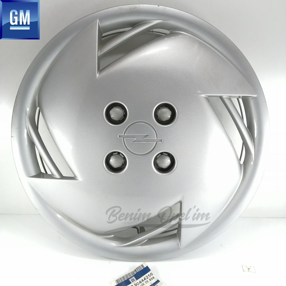 Opel Astra F Wheel Cover Silver Grey 4 Lug 5.1/2Jx14 14 Inch 1 Piece Price GM Genuine 1006762 - 90444256 - 90444256