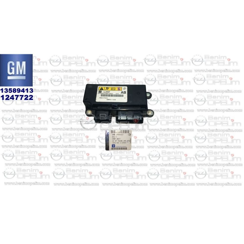 Product Code : 1247722 - Opel Astra J, Meriva B Roofbag Control Unit GM Genuine 1247722 - 13589413