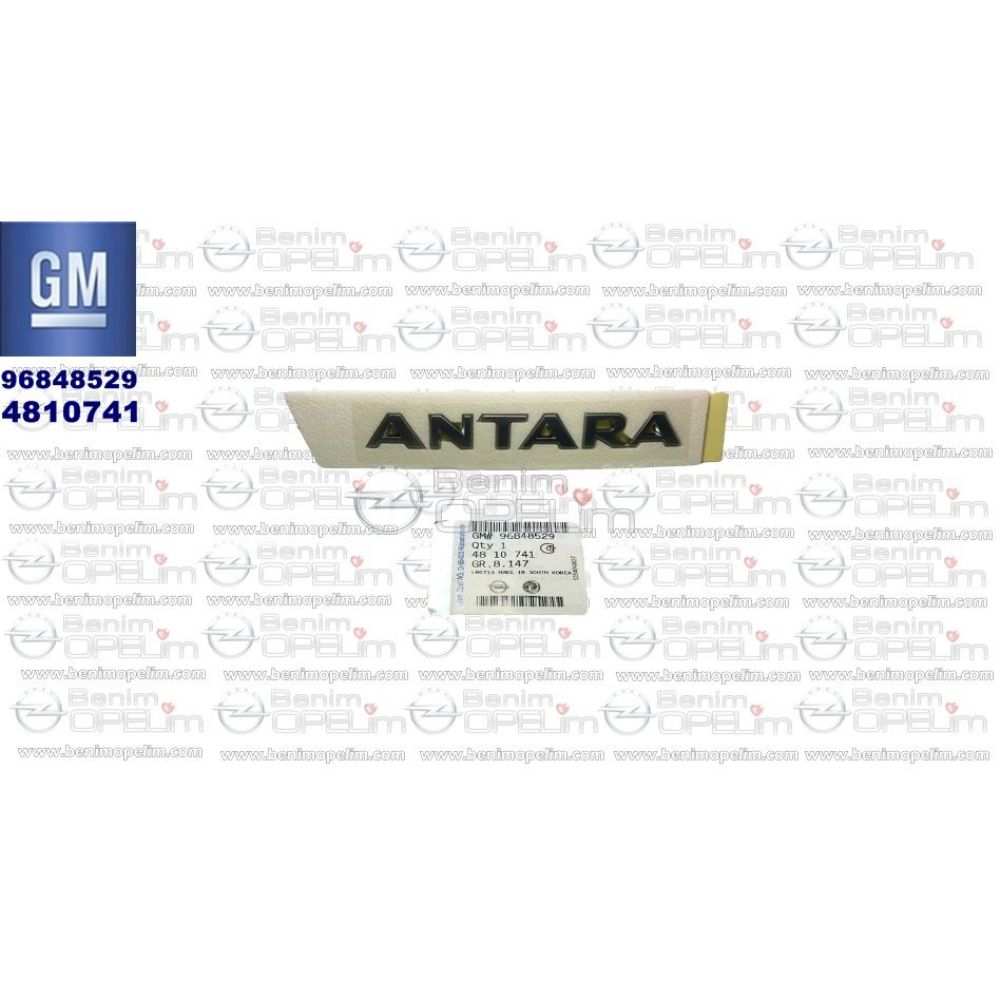 Product Code : 4810741 - Opel Antara Rear Boot Antara Lettering GM Original 4810741 - 96848529