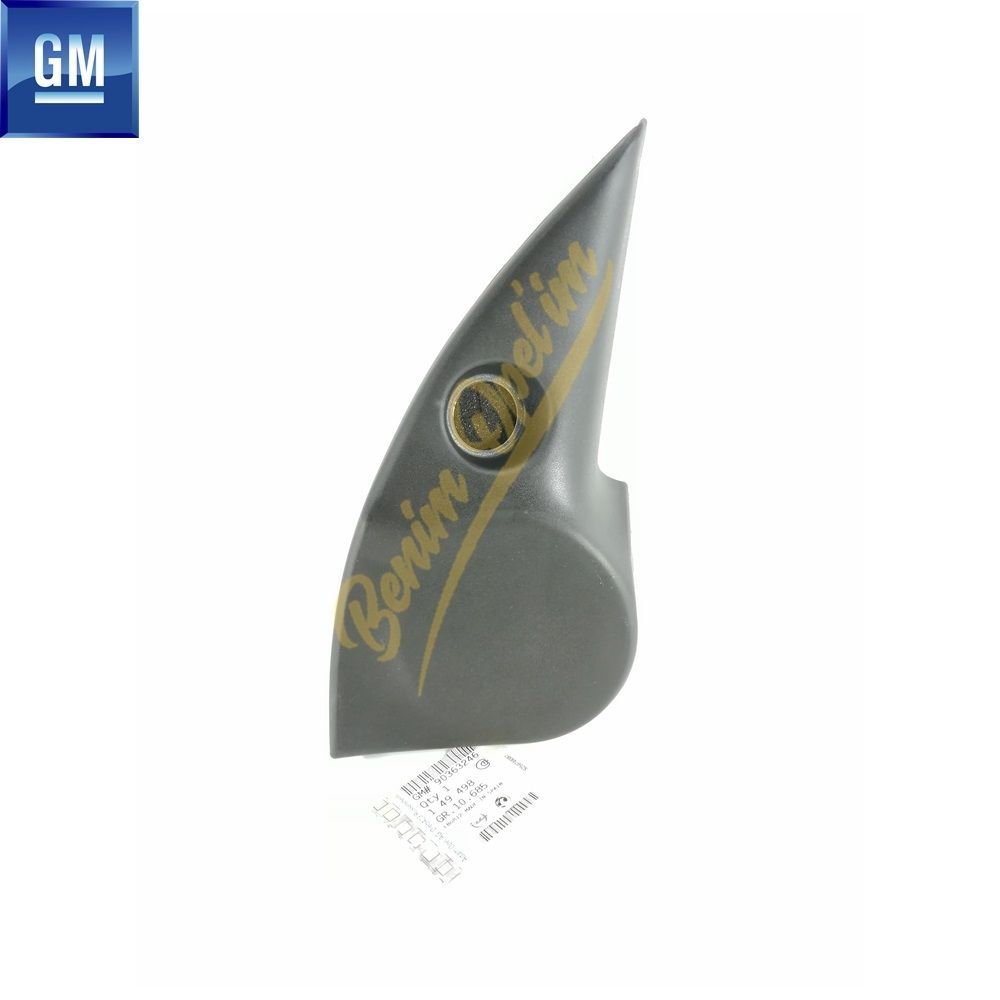 Opel Corsa B Right Manual Outside Rear View Mirror Inner Corner Cover Black GM Original 149498 - 90363246