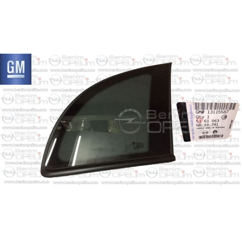 Product Code : 5161063 - Opel Meriva A Right Rear Fixed Corner Glass Dark Green GM Original 5161063 - 13115587