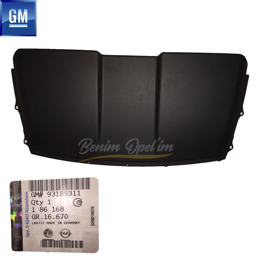 Opel Astra H Convertible Rear Window Lower Cover Black GM Genuine 186168 - 93188311