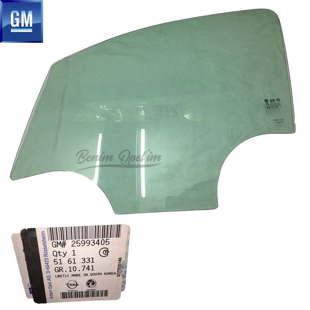 Product Code : 5161331 - Opel Mokka, Chevrolet Trax Left Front Door Glass GM Original 5161331 - 25993405