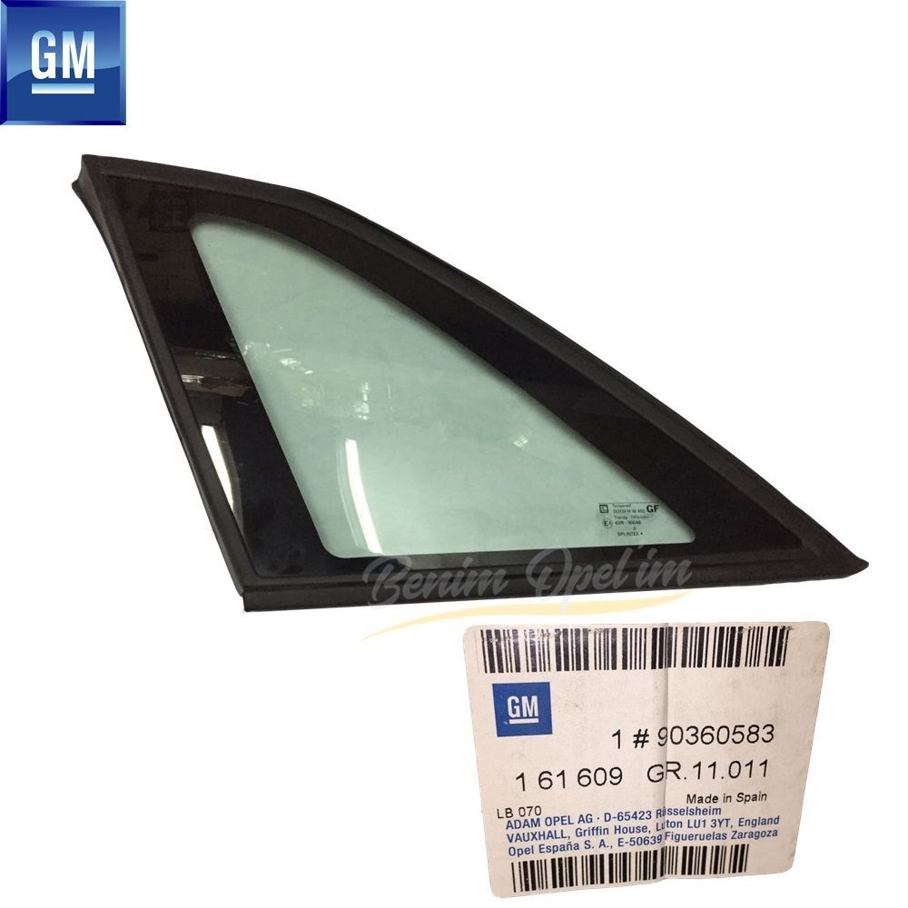 Product Code : 161609 - Opel Astra F HB Left Rear Fixed Corner Glass Green GM Original 161609 - 90360583