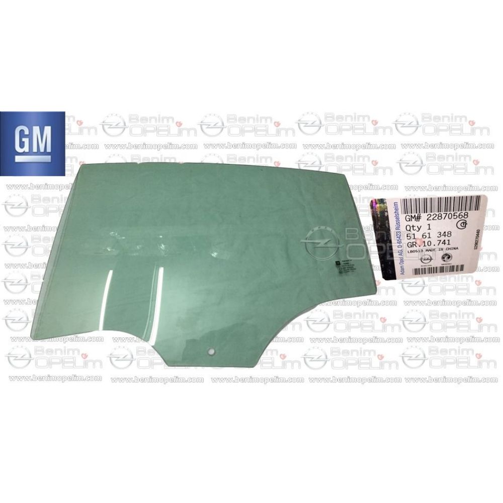 Product Code : 5161348 - Opel Insignia A Left Rear Door Glass Green GM Genuine 5161348 - 22870568