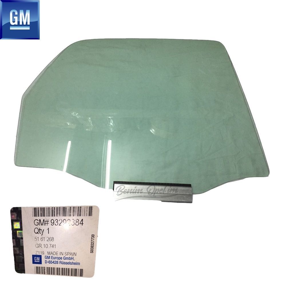 Product Code : 5161268 - Opel Meriva A Sliding Right Rear Door Glass Green GM Genuine 5161268 - 93292384