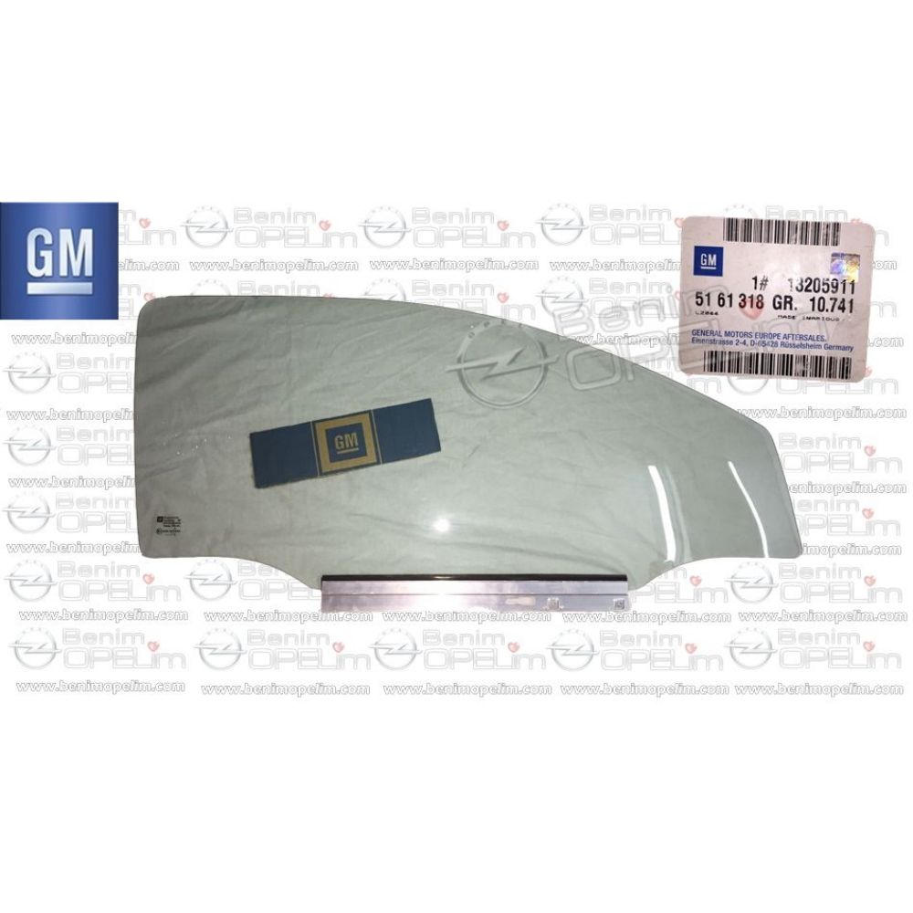 Product Code : 5161318 - Opel Corsa C Right Front Door Glass Single Door Sport Model GM Original 5161318 - 13205911