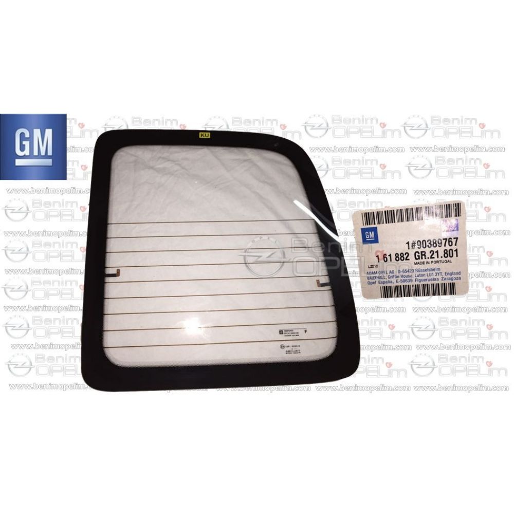 Opel Combo B Right Rear Tailgate Glass Colourless GM Genuine 161882 - 90389767