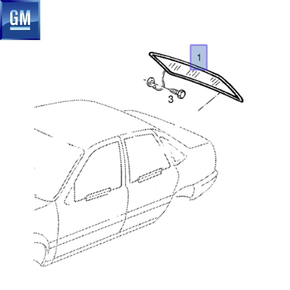 Opel Vectra A Rear Trunk Window (Green Colour) GM Genuine 161843 - 90286550