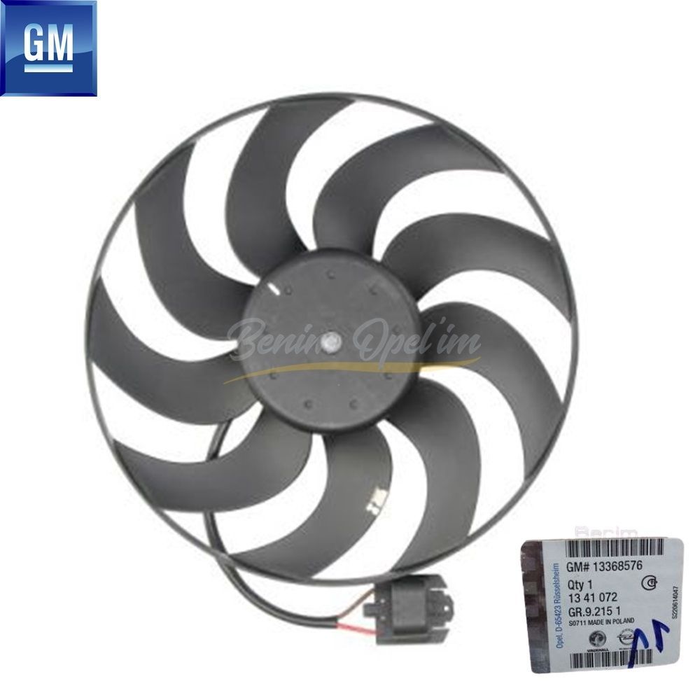 Product Code : 1341072 - Opel Astra J Propeller Radiator Fan Motor 1.4 GM Original 1341072 - 13368576