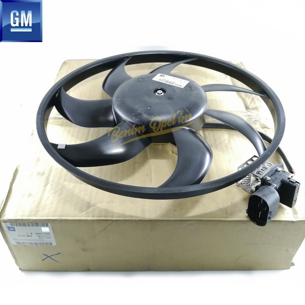 Opel Corsa C, Tigra B Complete Radiator Fan Motor 1.0/1.2/1.4/1.8 GM Original 1341354 - 24421234