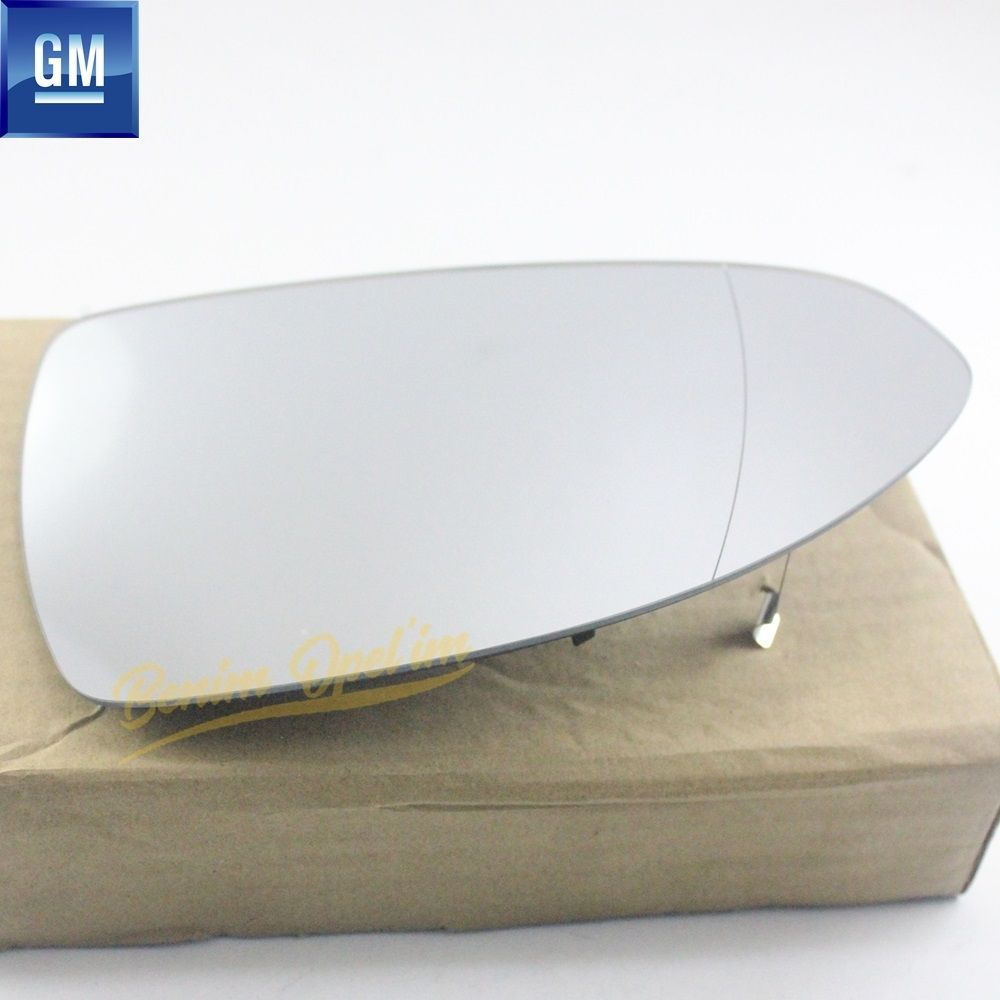 Opel Corsa D, Corsa E Left Outside Rear View Mirror Glass Heated Electric 2010 Onwards GM Original 1426470 - 13296265