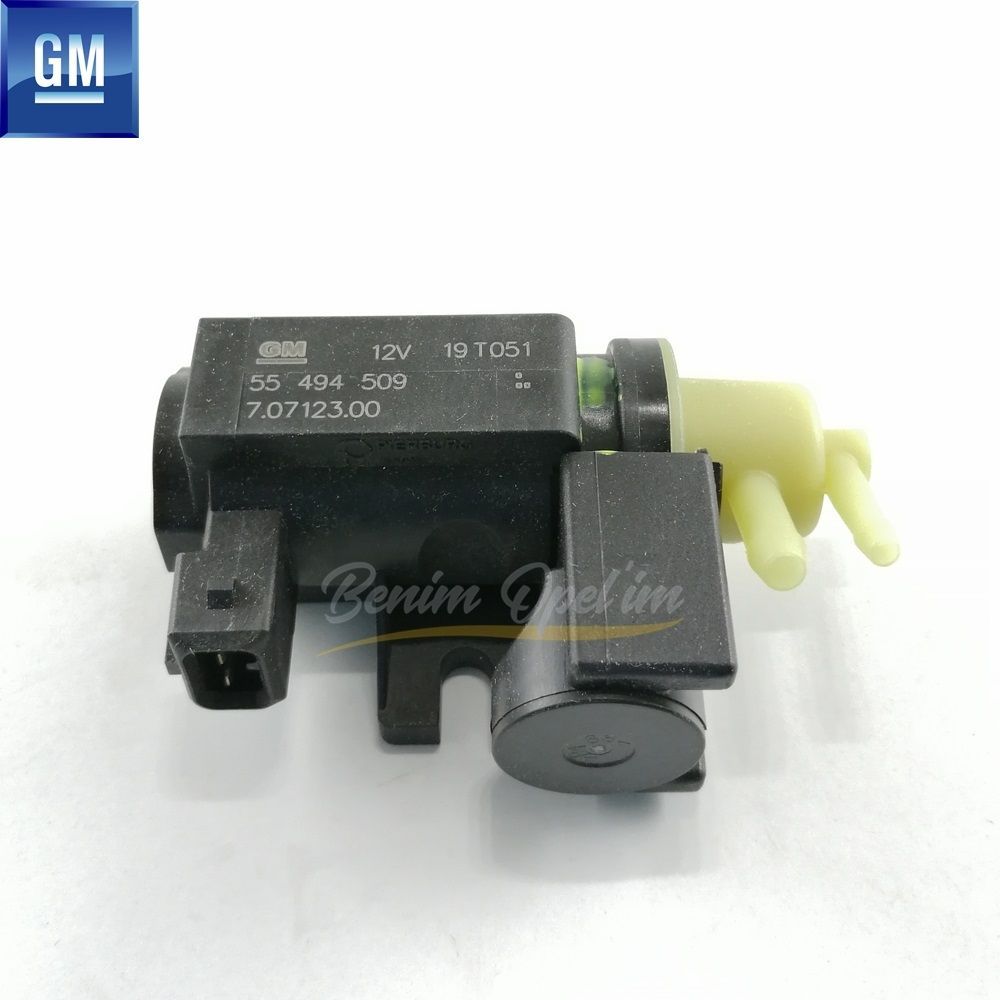 Product Code : 851014 - Turbo Solenoid Valve 12V. 1.3/1.7 Diesel 19T051 Aveo T300, Cruze, Trax, Astra J, Corsa D, Meriva B, Mokka GM Genuine 851014 - 55566898