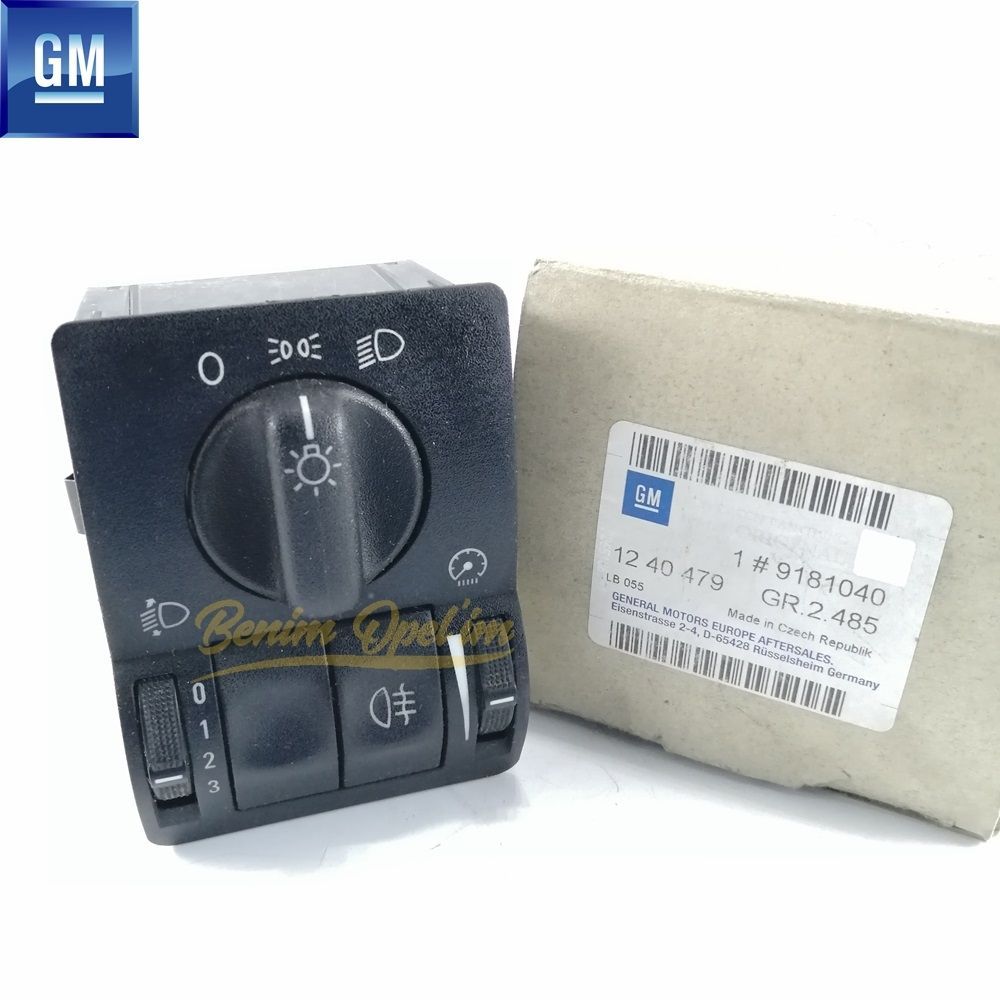 Product Code : 1240479 - Opel Astra G, Zafira A Complete Headlight Switch Black (Nq) GM Genuine 1240479 - 9181040