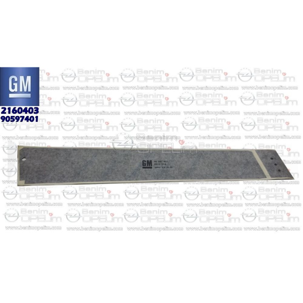 Product Code : 2160403 - Opel Vectra B Left Rear Door Front Outer Pillar Covering Tape GM Genuine 2160403 - 90597401